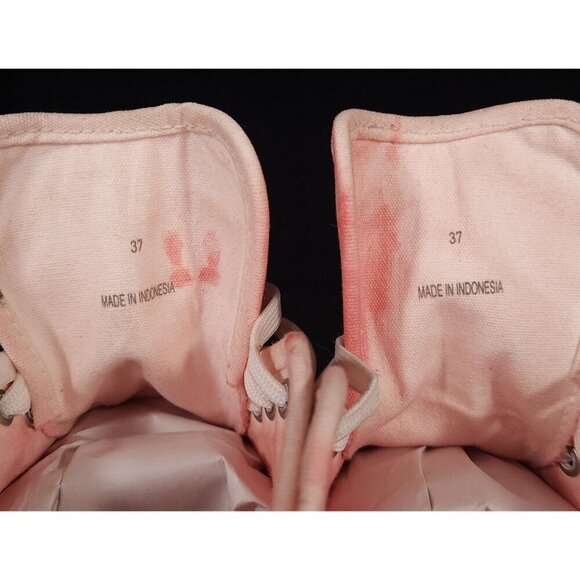 Rag and Bone Canvas Court Sneakers Size 37 US 7 Womens White and Red $150 - Picture 7 of 8